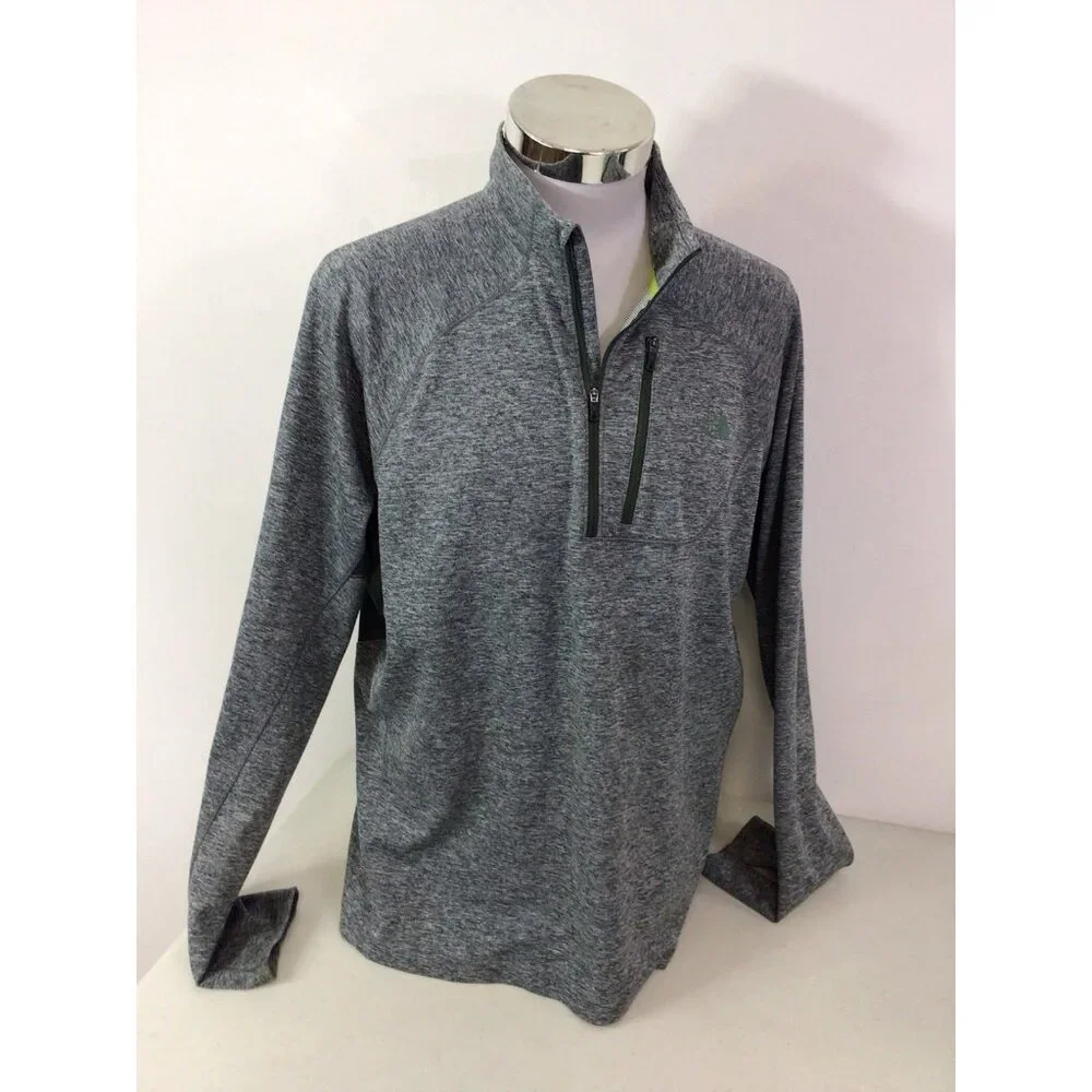 The North Face Gray Tech Flashdry 1/2 Zip Pullover Mens XL - Picture 7 of 9
